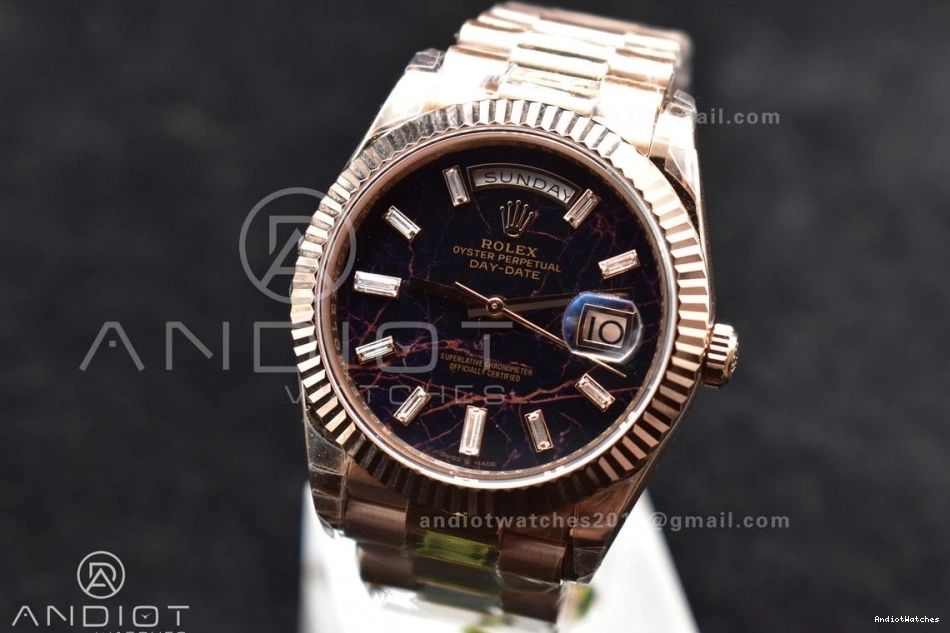 Dial DayDate Bracelet Crystal Markers A TWF Meteorite President RG 402 SmartChoice Steel 40 on 316L 0422